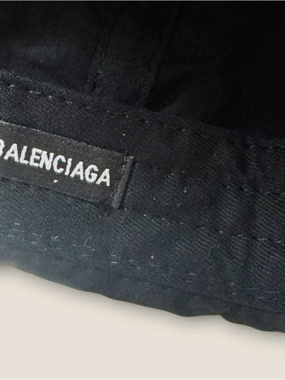 Balenciaga Racing Embroidered Logo Gray Stripe Baseball Cap Hat Black Size L - Picture 7 of 8